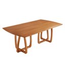 Ver imagem 1 de Mesa para Sala de Jantar Flora 240cm Tampo Barril Laminado Moderna Mobília