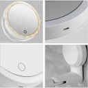 Ver imagem 7 de Espelho Giratorio 360 Graus 3 Tons Touch Led 5x Aumento Usb Bateria Recarregavel Parede Banheiro Ang