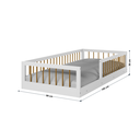 Ver imagem 2 de Cama Tamanho Solteiro Premium Quarto da Criança com Grade de Proteção Lateral Cor Branco