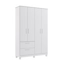 Ver imagem 2 de Guarda-Roupa Infantil 100% MDF 4 Portas e 2 Gavetas 129cm Multimóveis Crper-GRP134 Branco