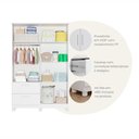 Ver imagem 3 de Guarda-Roupa Infantil 100% MDF 4 Portas e 2 Gavetas 129cm Multimóveis Crper-GRP134 Branco