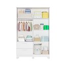 Ver imagem 5 de Guarda-Roupa Infantil 100% MDF 4 Portas e 2 Gavetas 129cm Multimóveis Crper-GRP134 Branco