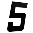 Ver imagem 1 de Número 130mm Garbo Font - Preto - Metalmidia 5