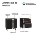 Ver imagem 5 de Kit com Dois Balcões de Cozinha 2 Portas 3 Gavetas (com Tampo) Preto Reims Madesa