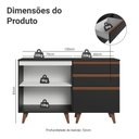 Ver imagem 4 de Kit com Dois Balcões de Cozinha 2 Portas 3 Gavetas (com Tampo) Preto Reims Madesa