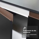 Ver imagem 6 de Kit com Dois Balcões de Cozinha 2 Portas 3 Gavetas (com Tampo) Preto Reims Madesa