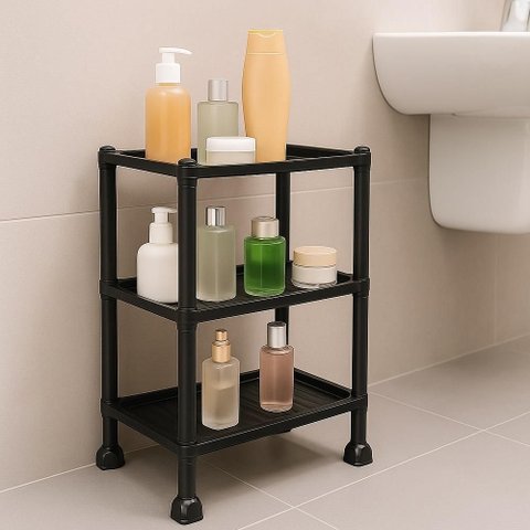 Organizdor Modular Estante 3 Prateleira Multiuso Cozinha Lavaderia Banheiro Rack Porta Obejtos Brinq