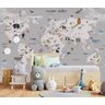 Papel de parede infantil mapa mundi para quarto de bebê M² VR54 - 3