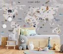 Ver imagem 3 de Papel de parede infantil mapa mundi para quarto de bebê M² VR54