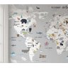 Papel de parede infantil mapa mundi para quarto de bebê M² VR54 - 2