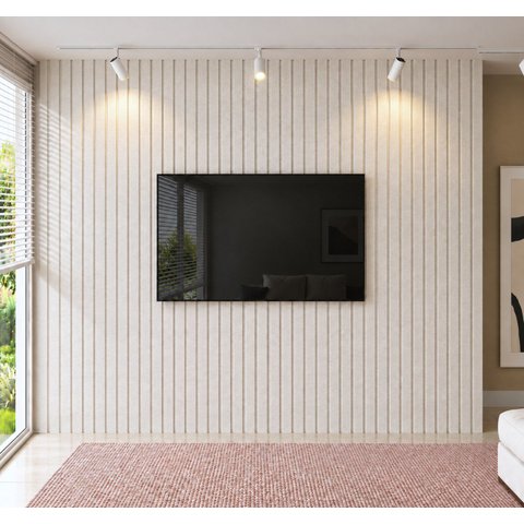 Painel para TV até 115 Polegadas Ripado MDF 270CMX300CM Decape Provenced