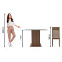 Ver imagem 7 de Conjunto Sala de Jantar Madesa Dallas Mesa Tampo de Vidro 4 Cadeiras - Rustic/crema/sintético Bege