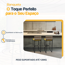 Ver imagem 3 de Kit 2 Banquetas Quadrada Junco Cappuccino para Balcão Ilha Cozinha Área Gourmet Bancada Piscina Bar