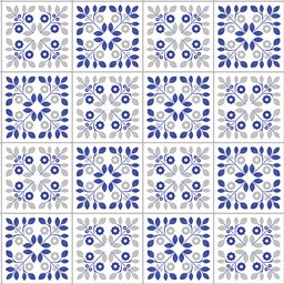 Papel De Parede Adesivo PVC Estampa Planta Azul - 5 Metros - 1