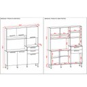 Ver imagem 6 de Armário de Cozinha Completa Montesa 6 Portas 2 Gavetas Freijó / Supremo
