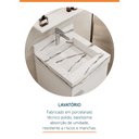 Ver imagem 3 de Conjunto Completo para Banheiro Club Kit 40cm Branco