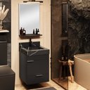 Ver imagem 1 de Conjunto Completo para Banheiro Club Kit 40cm Preto