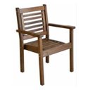 Ver imagem 5 de Conjunto Mesa com 8 Cadeiras Empilháveis Madeira Maciça 