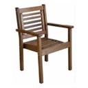Ver imagem 5 de Conjunto Mesa com 8 Cadeiras Empilháveis Madeira Maciça Marrom