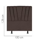 Ver imagem 2 de Cabeceira Estofada Bélgica 100cm Solteiro para Cama Box Quarto Suede Marrom - Gat Magazine