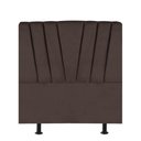 Ver imagem 1 de Cabeceira Estofada Bélgica 100cm Solteiro para Cama Box Quarto Suede Marrom - Gat Magazine
