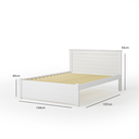 Ver imagem 3 de Cama Casal Essenza em Madeira Maciça Mv Branco
