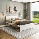 Ver imagem 1 de Cama Casal Essenza em Madeira Maciça Mv Branco