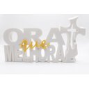 Ver imagem 1 de Letreiro Decorativo Ora que Melhora Moderno para Casa