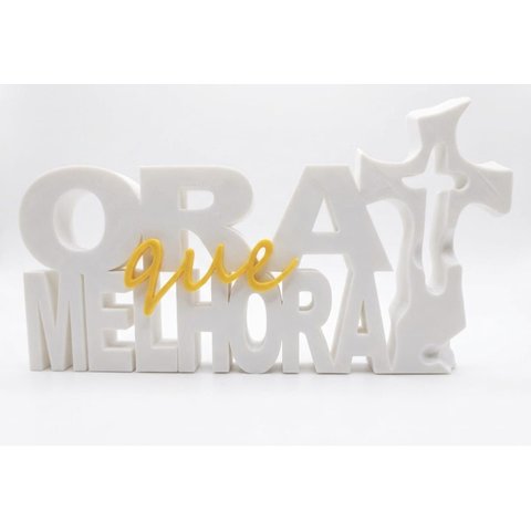 Letreiro Decorativo Ora que Melhora Moderno para Casa