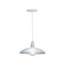 Lustre Pendente Vitro Redondo 30cm Branco Linhas - 1228 Peq Br - 1