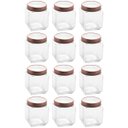 Ver imagem 1 de Kit 12 Potes de Vidro 1,2l Quadrado com Tampa Metal Mantimentos Rosé Gold Gran Gastro Lyor