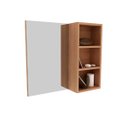 Ver mais imagens de Kit Banheiro Com Gabinete Suspenso Espelheira e Cuba Inclusa Cor: Amêndoa com Branco