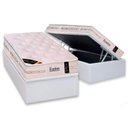 Ver imagem 1 de Cama Box Baú Solteiro: Colchão Molas Pocket Ensacadas Castor Kingdom Aloe Vera + Base Crc Courano