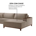 Ver imagem 5 de Sofá 4 Lugares com Chaise Linho 270cm Grécia Yescasa