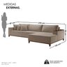 Sofá 4 Lugares com Chaise Linho 270cm Grécia - 4