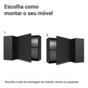 Ver imagem 2 de Armário Aéreo de Canto 1 Porta e Adega Preto Nice Madesa Preto
