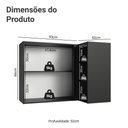Ver mais imagens de Armário Aéreo de Canto 1 Porta e Adega Preto Nice Madesa Preto