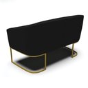 Ver mais imagens de Sofá Namoradeira 2 Lugares Base Industrial Dourado Stella Linho D03 - D'Rossi Cor A79 Preto