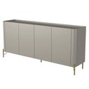 Ver imagem 5 de Buffet para Sala de Jantar 4 Portas 1 Gaveta Pés Industrial Dourado Naim I03 Grigio - Lyam