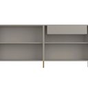 Ver imagem 6 de Buffet para Sala de Jantar 4 Portas 1 Gaveta Pés Industrial Dourado Naim I03 Grigio - Lyam
