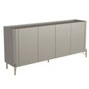Ver imagem 1 de Buffet para Sala de Jantar 4 Portas 1 Gaveta Pés Industrial Dourado Naim I03 Grigio - Lyam