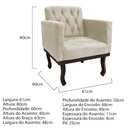 Ver imagem 3 de Kit Diva Recamier Juliana 120cm Lado Esquerdo e 2 Poltrona Classic Linho Bege - Amarena Móveis