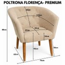 Ver imagem 2 de Cadeira Moderna para Recepção Comercial Sala de Espera Tecido Veludo Confortavel Pés de Madeira