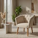 Ver imagem 1 de Cadeira Moderna para Recepção Comercial Sala de Espera Tecido Veludo Confortavel Pés de Madeira