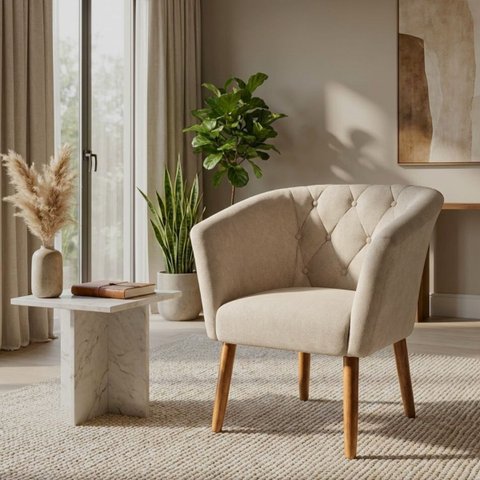 Cadeira Moderna para Recepção Comercial Sala de Espera Tecido Veludo Confortavel Pés de Madeira