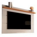 Ver imagem 2 de Painel Suspenso Flutuante Home Tv até 72 Polegadas Prateleira Superior Vivare New 1.80:off White/nat