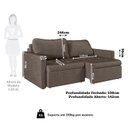 Ver imagem 4 de Sofá Cama Retrátil e Reclinável 3 Lugares Bipartido 246cm Masaya Yescasa