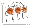 Ver imagem 2 de Cabide com Flor Artesanal Rústico Decorativo de Ferro para Quarto de Parede Libertas Rosas Artesanat