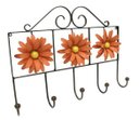 Ver imagem 1 de Cabide com Flor Artesanal Rústico Decorativo de Ferro para Quarto de Parede Libertas Rosas Artesanat