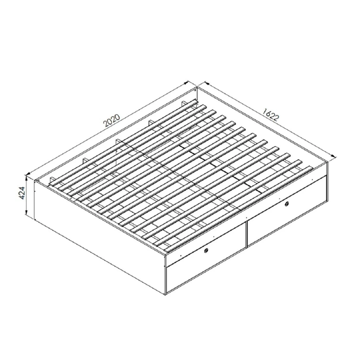 Cama Casal Queen Com 4 Portas Tokio | MadeiraMadeira